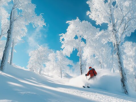 Skiing in a Winter Wonderland