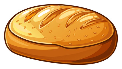 baked bread vector art illustration