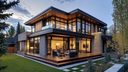 Fototapeta premium Modern Two-Storey Home in Calgary