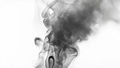 Fototapeta premium Close-up of a white smoke trail. Generated with AI.
