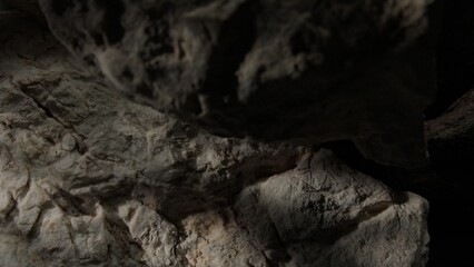 Rugged stone surface with layered texture