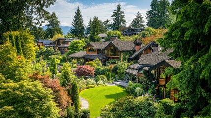 Fototapeta premium Scenic North American View with Lush Greenery