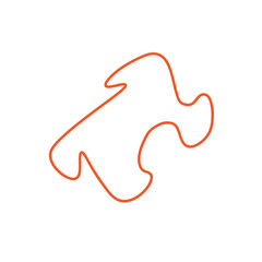 Abstract shape hand drawn , vector illustration