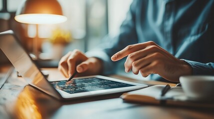 Fototapeta premium Business Analyst Engaging with Financial Data