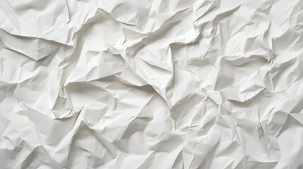 Fototapeta premium Textured Crumpled white Paper Background
