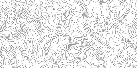 Topographic map background geographic line map with elevation assignments. Modern design with White background with topographic wavy pattern design.paper texture Imitation of a geographical map shades