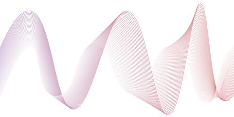 Abstract multicolor gradient wave lines vector background, twisted curve lines and blend effect, frequency sound wave lines, 3d contour line patterned background illustration.	