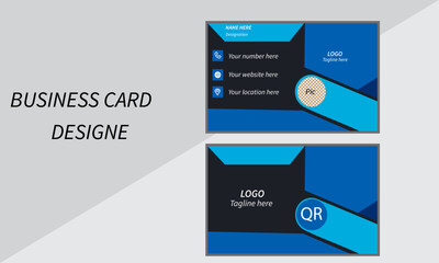modern creative business card and name card horizontal simple clean template vector design layout.