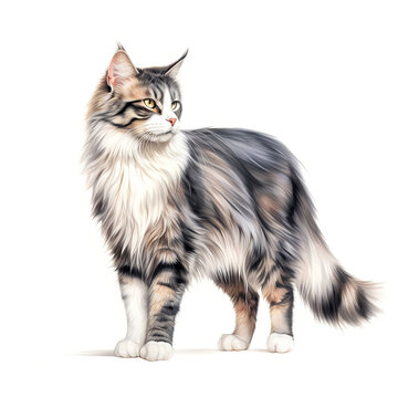 Cat breed Norwegian forest