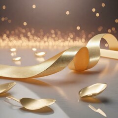 ゴールドの高級感あるステージ　商品モックアップ