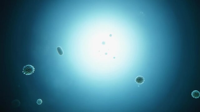 Zooming in on bacteria interaction with antibiotics under a dramatic spotlight.