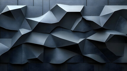 Obraz premium Abstract 3D Dark Blue Geometric Shapes Background