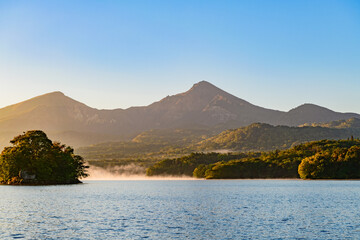磐梯山のふもと桧原湖
