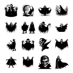 vampire dracula logo icon design illustration