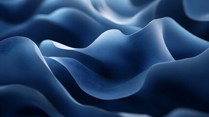 Obraz premium Abstract Blue Waves 3D Render