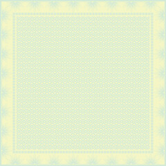 Hijab scarf flower abstract pattern.Ethnic geometric ornament with frame motif border hijab pattern.Design for fabric,print,scarves,shawl,kerchief,bandana,clothing,pareo,pillows,tablecloth,decoration.