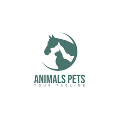 Horse, Dog, Cat Animal Logo Design