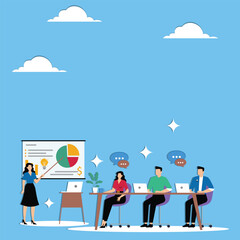 Business meeting at the conference table