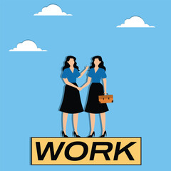 Naklejka premium Corporate or partnership and agreement to help business success
