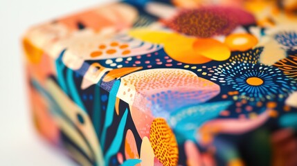 Fototapeta premium Close-up of a Colorful Gift Box