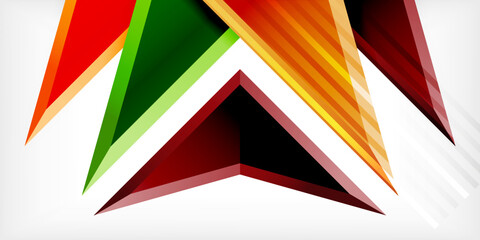 Abstract background color triangles and arrows composition. Vector Illustration For Wallpaper, Banner, Background, Card, Book Illustration, landing page