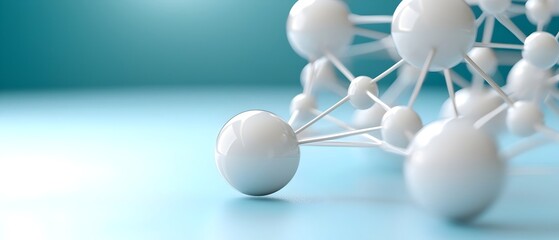 Intricate 3D geometric structure visualizing digital connections information networks and futuristic technology  Abstract and minimalist design with interconnected lines dots