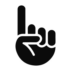 hand icon, vector style, silhouette 