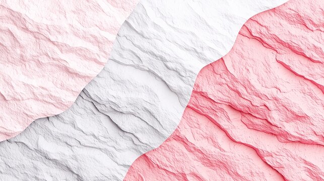 Exploring textured waves a harmonious blend of pink and white layers for creative design inspiration