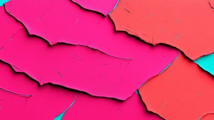 Vibrant textured layers of pink and coral a close-up look at colorful abstract patterns and designs