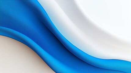 Dynamic blue and white fabric waves capturing motion and elegance in texture for modern design inspiration
