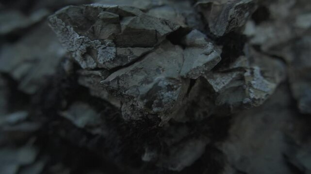 Detailed View of Slate Rock Layers with Textured Surface