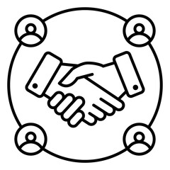 Colaboration Bussines team icon