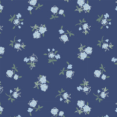 Simple ditsy cute pattern with small flowers. Freedom style minimal small floral seamless background - textile or book covers, manufacturing, wallpapers, prints, gift wrapping for