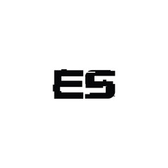 ES monogram logo design letter text name symbol monochrome logotype alphabet character simple logo
