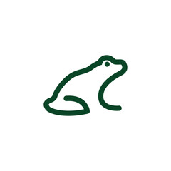 Abstract frog simple line logo design vector