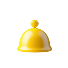 Yellow Bell Icon on White Background