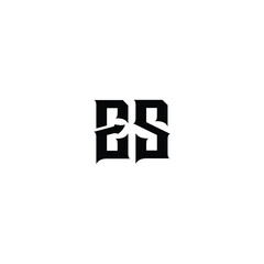 Obraz premium ES monogram logo design letter text name symbol monochrome logotype alphabet character simple logo