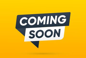 Coming Soon banner vector template design