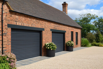 Black Rolling Garage Doors	