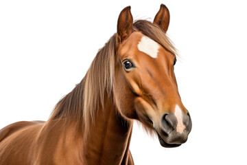 Obraz premium PNG Horse looking confused animal mammal white background.