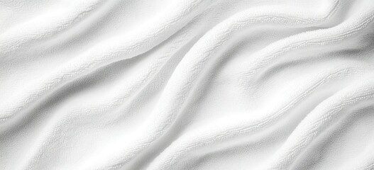 Obraz premium White towel texture background, top view. 