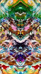 Fototapeta premium Abstract background art . Ethnic pattern. Mixtures of oil paint. Trendy hand painting canvas. Wall decor and Wall art prints Idea. 3D Texture. Art object