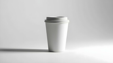 3d render of modern take-away blank coffee cup