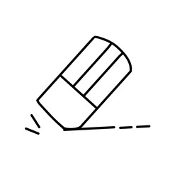 Eraser outline icon vector 
