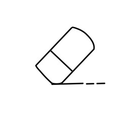 Eraser outline icon vector 