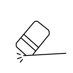 Eraser outline icon vector 