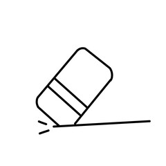 Eraser outline icon vector 