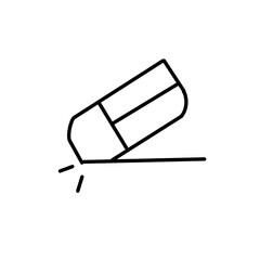 Eraser outline icon vector 