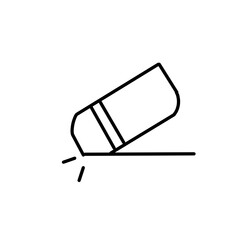 Eraser outline icon vector 