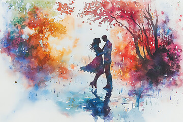 Naklejka premium Dance of Colors and Souls